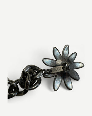 Dolce & Gabbana 2000s Floral Logo Chain Bracelet