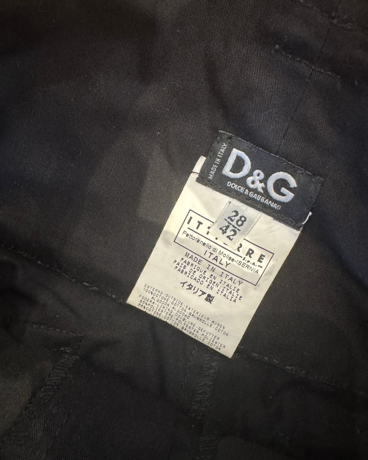 Dolce & Gabbana 2000s Black Strapped Cargo Skirt
