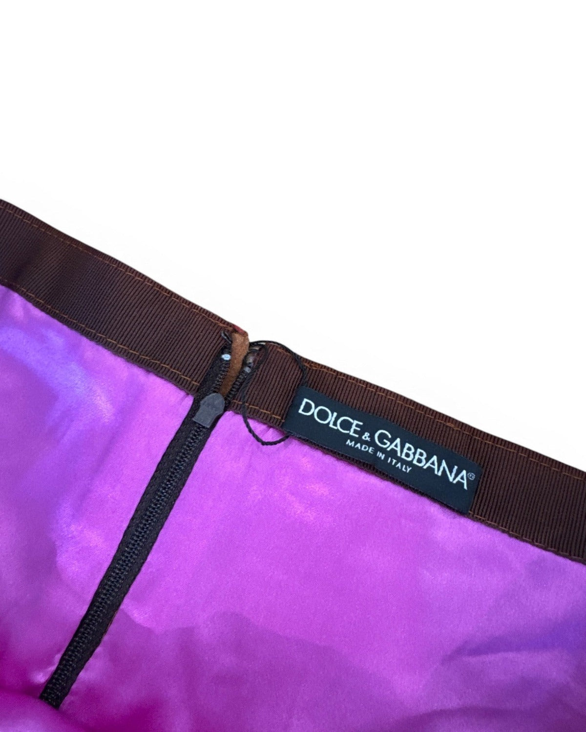Dolce & Gabbana 90s Leather Patchwork Skirt