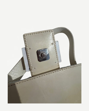 Fendi 2000s by Karl Lagerfeld Cream White Beaded Baguette Bag