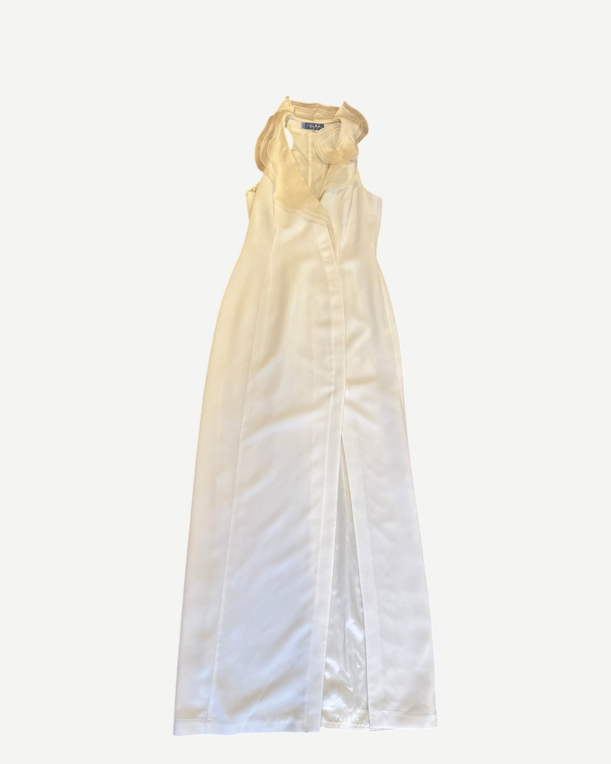 Thierry Mugler SS99 Sculptural Collar Layered Silk Gown