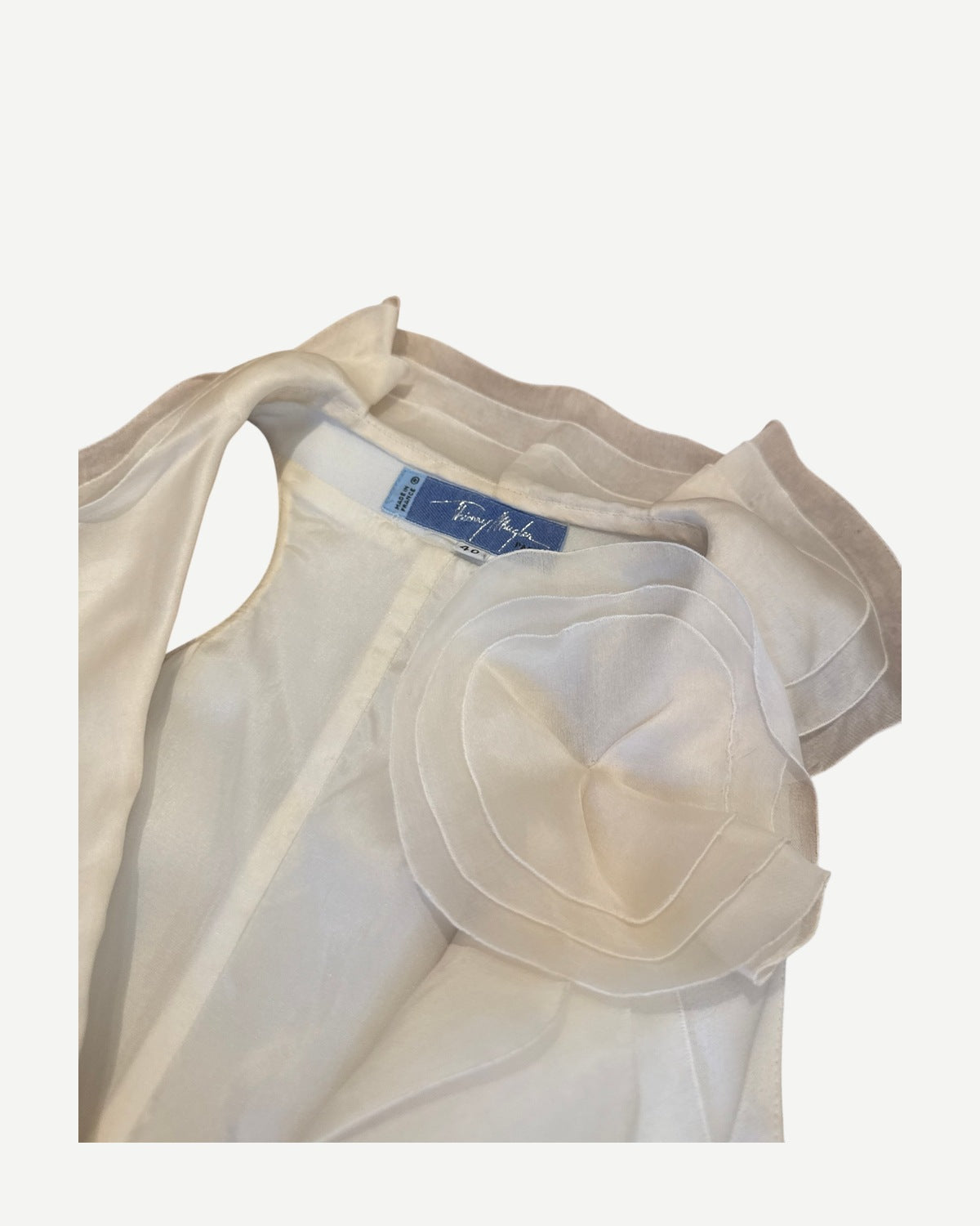 Thierry Mugler SS99 Sculptural Collar Layered Silk Gown