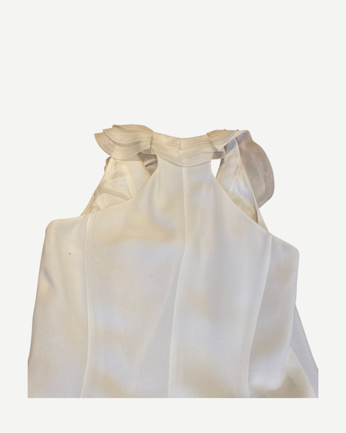 Thierry Mugler SS99 Sculptural Collar Layered Silk Gown