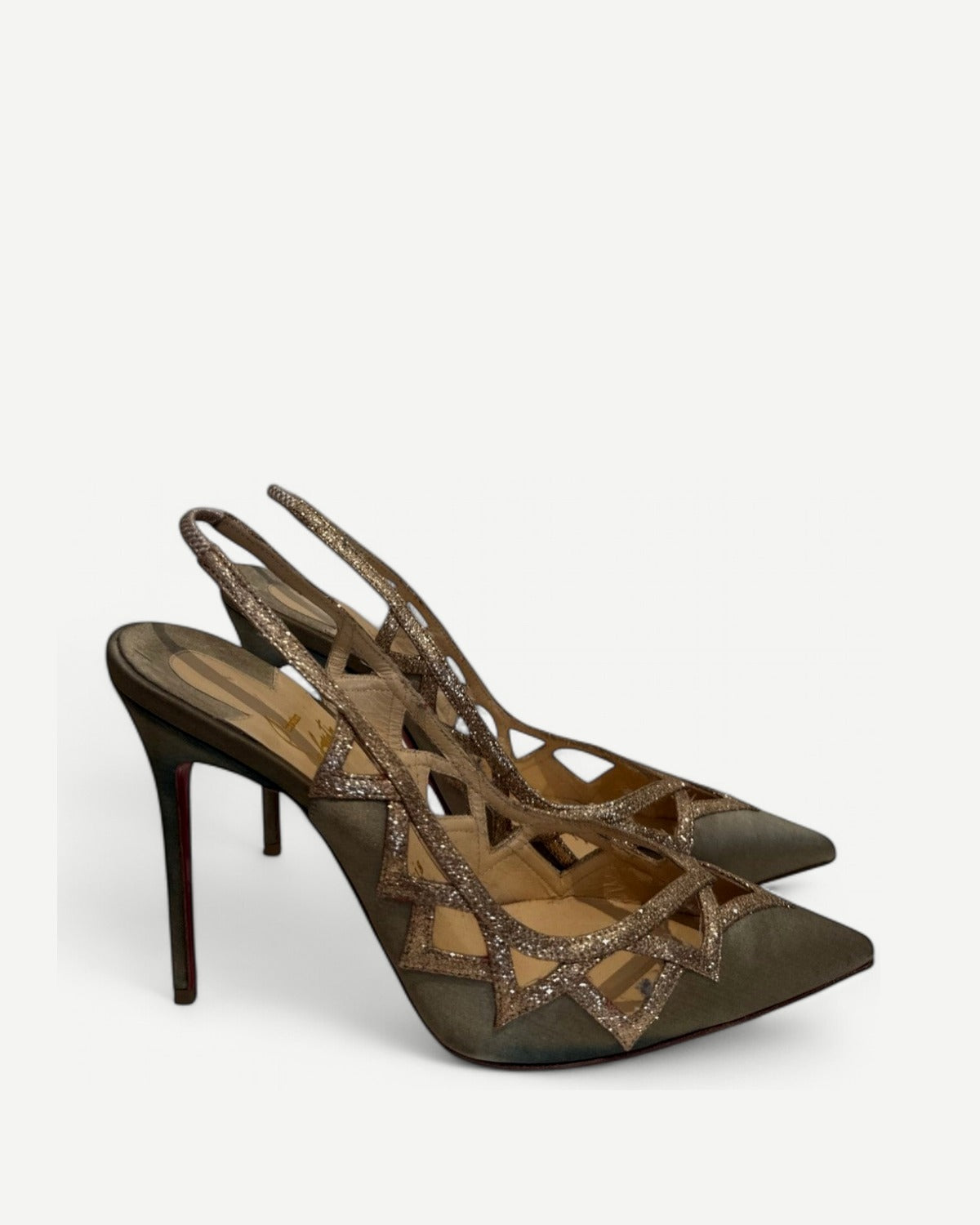 Christian Louboutin Geometric Glitter Heels