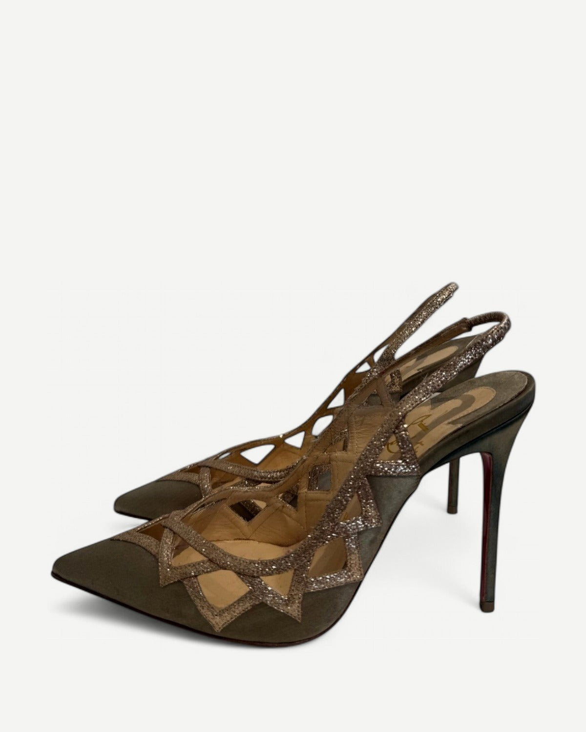 Christian Louboutin Geometric Glitter Heels