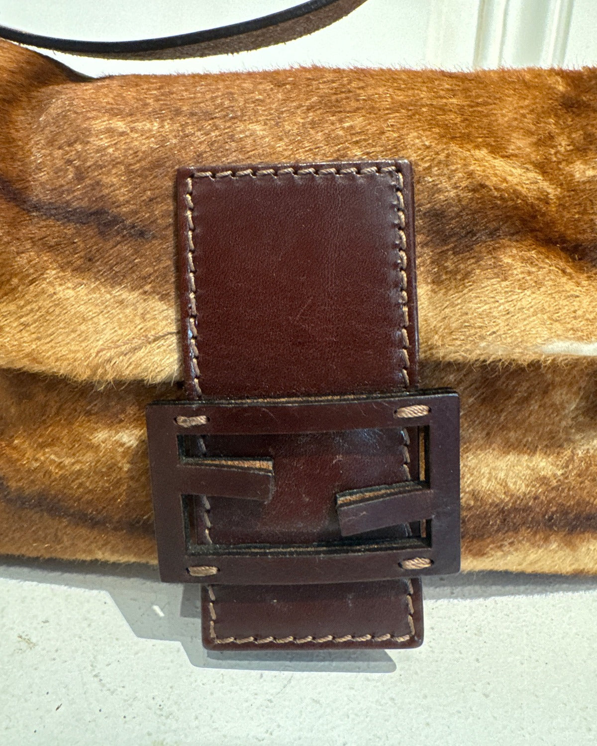 2000s Pony Hair Baguette Bag