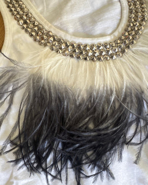 Givenchy FW10 by Riccardo Tisci Studded Feather Top