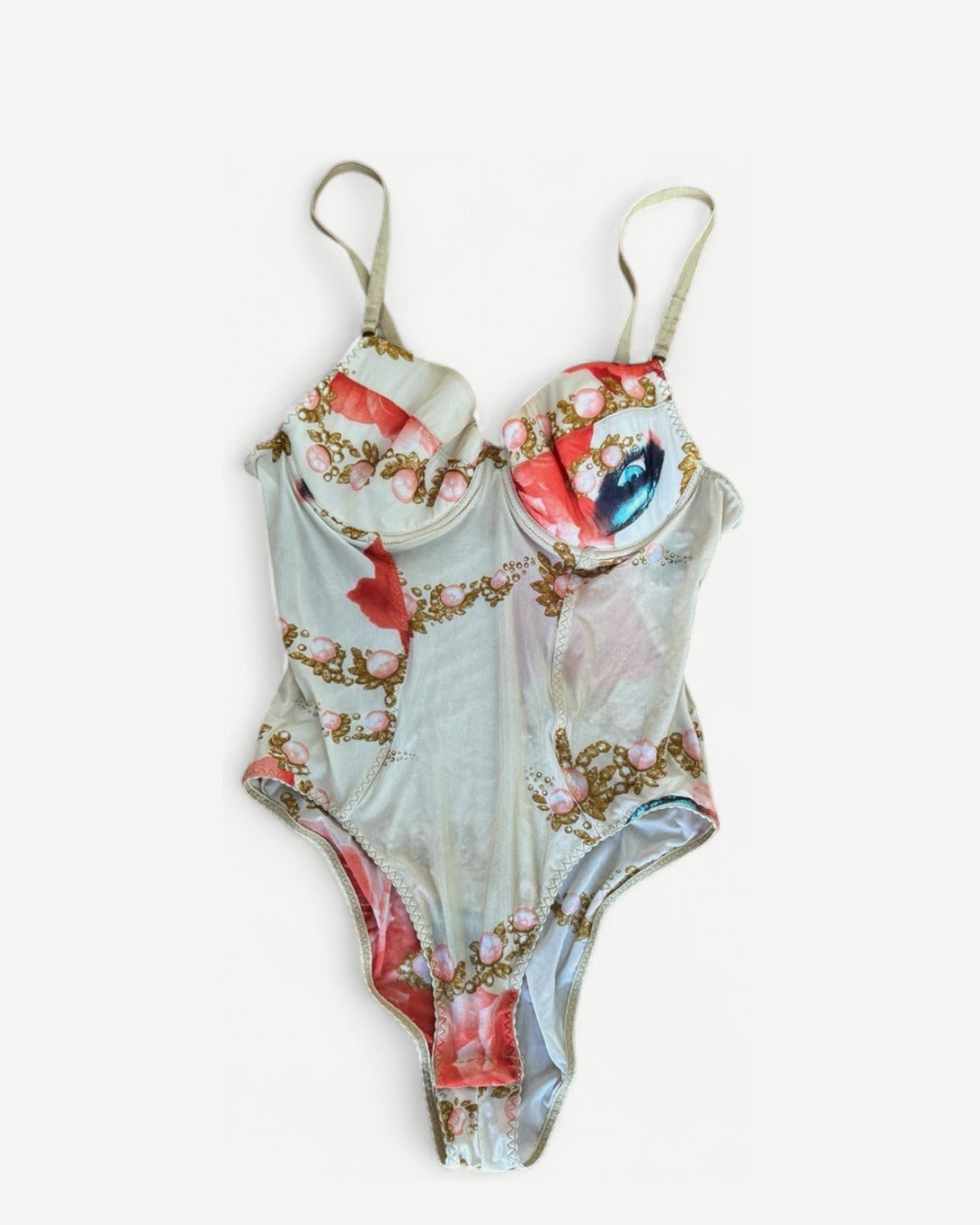 Roberto Cavalli SS01 Liz Taylor Print Bustier Body
