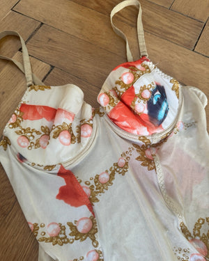 Roberto Cavalli SS01 Liz Taylor Print Bustier Body