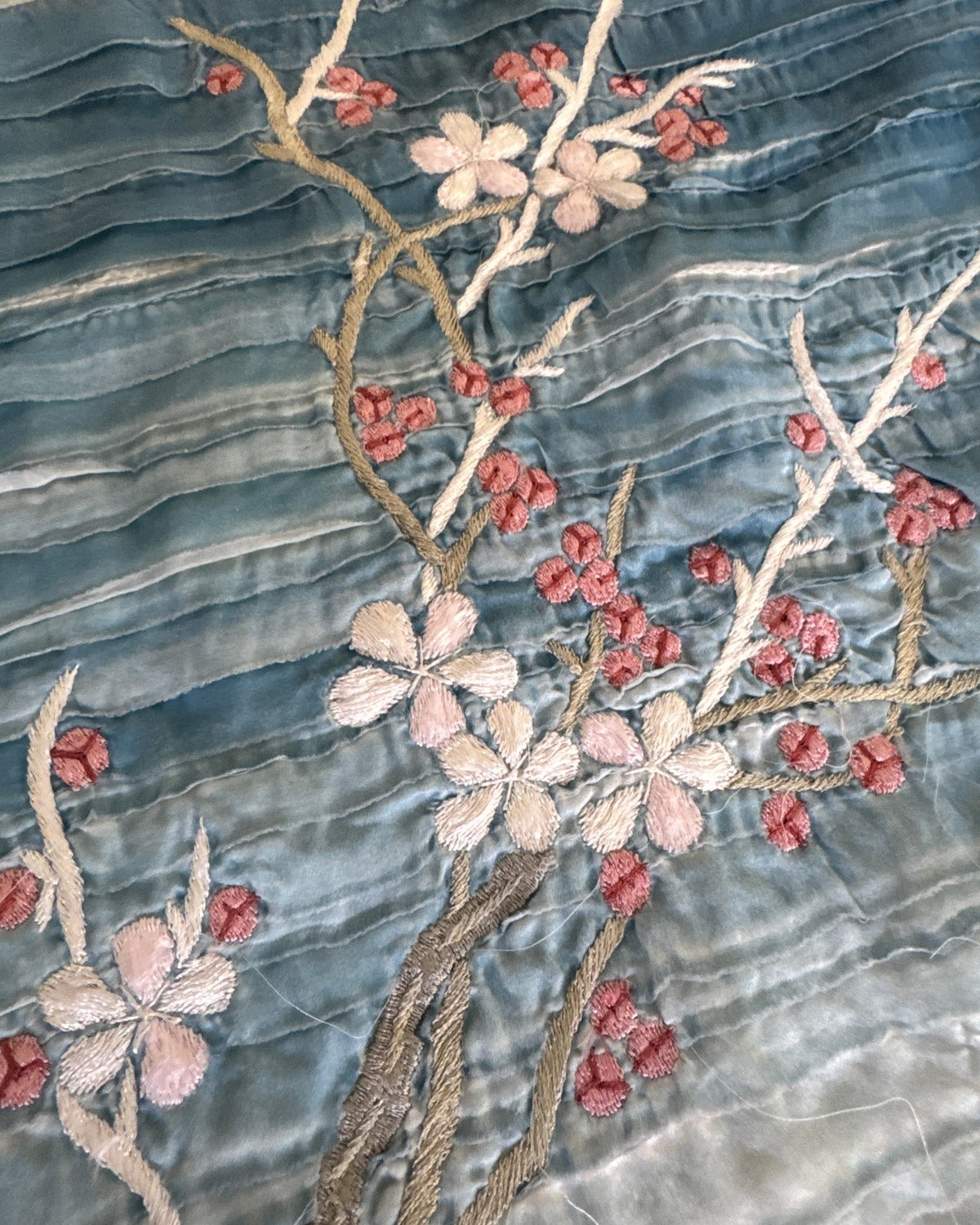 Gucci SS03 by Tom Ford Embroidered Layered Silk Cherry Blossom Mini Wrap Skirt Pareo