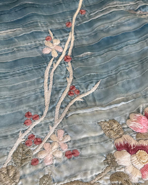 Gucci SS03 by Tom Ford Embroidered Layered Silk Cherry Blossom Mini Wrap Skirt Pareo