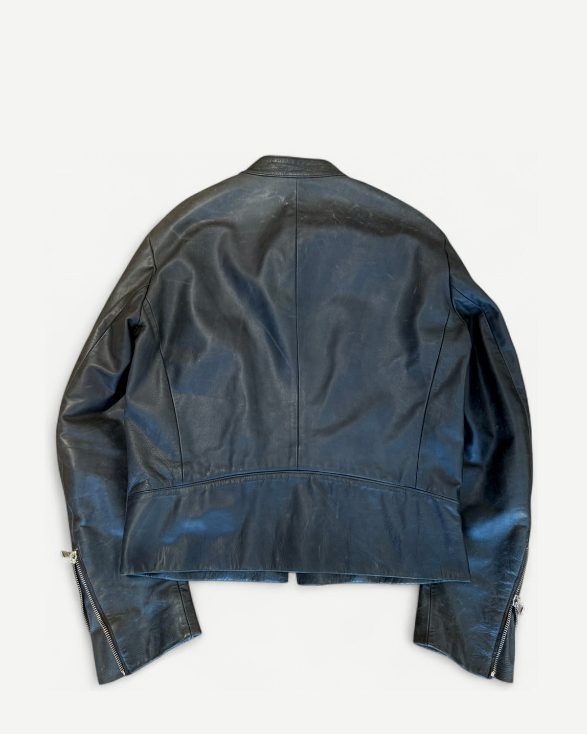Maison Martin Margiela SS01 Black 5-Zip Leather Jacket