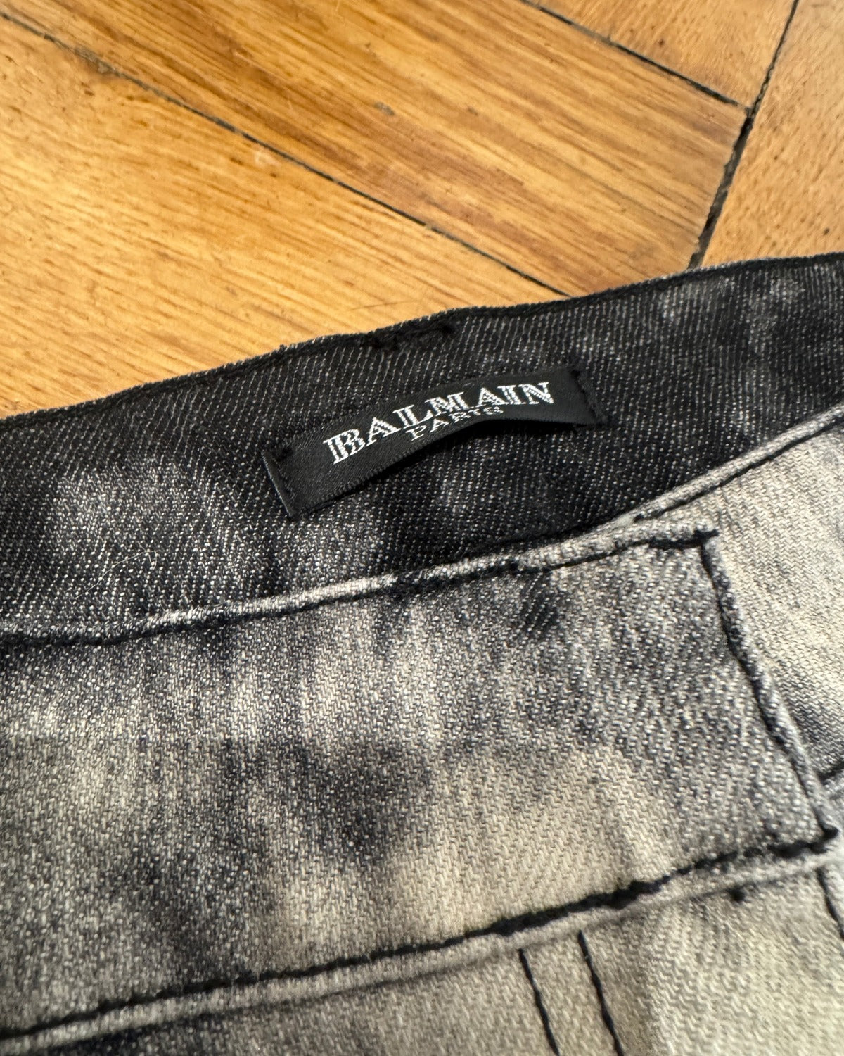 SS09 by Christophe Decarnin Distressed Embellished Dyed Denim