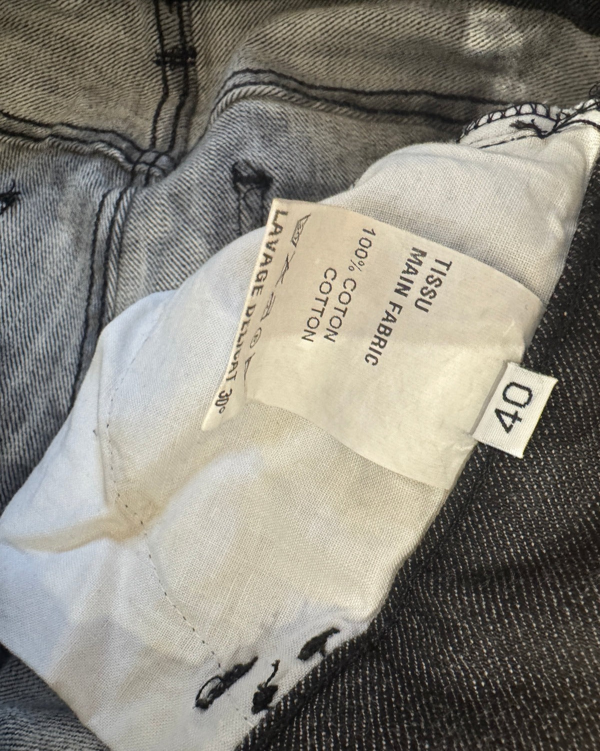 SS09 by Christophe Decarnin Distressed Embellished Dyed Denim