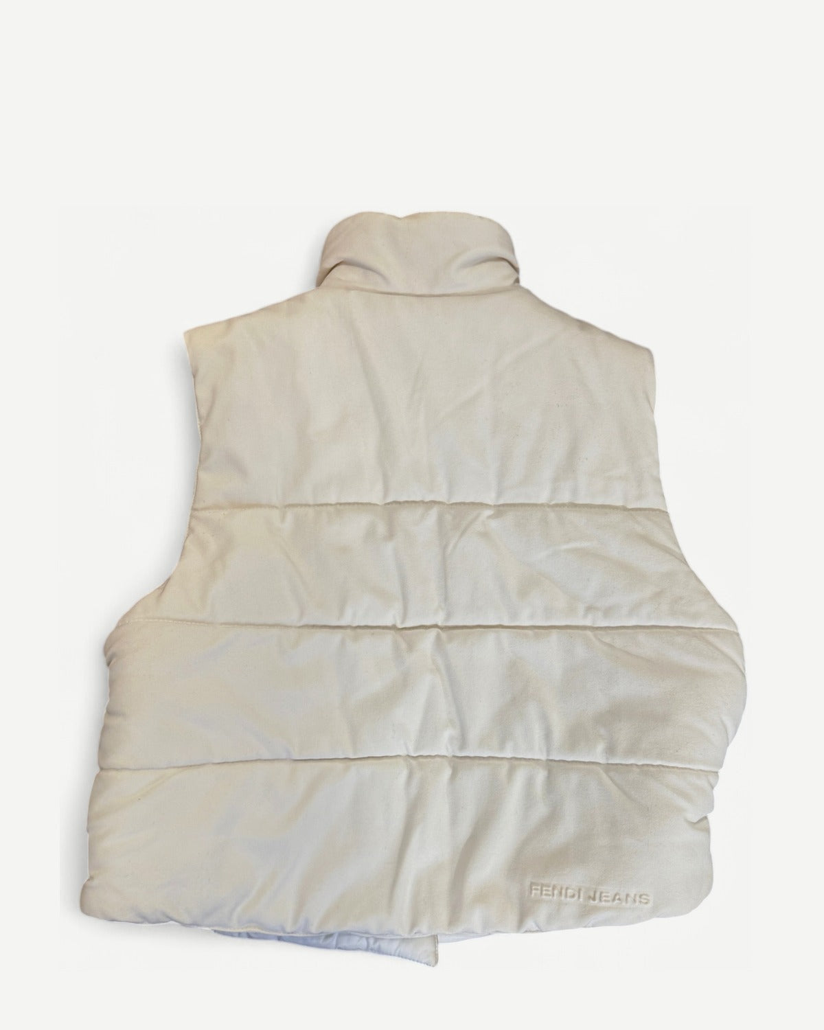90s by Karl Lagerfeld Cream Velcro Utility Vest