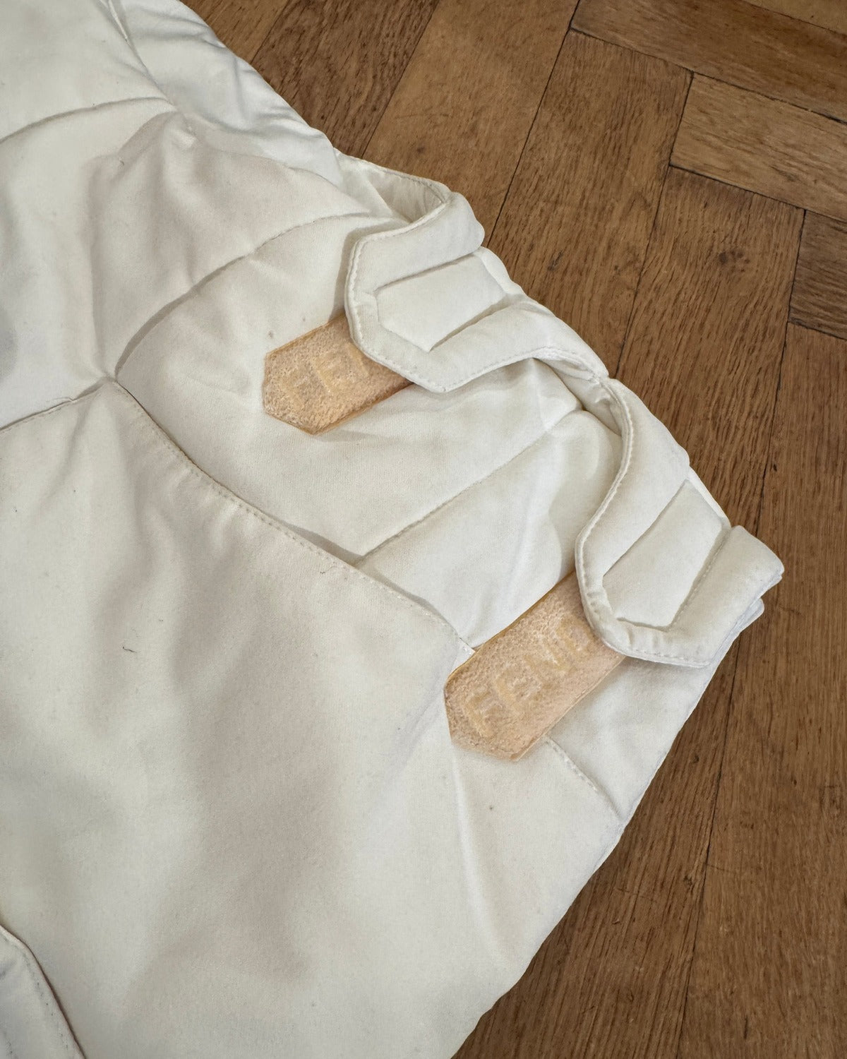 90s by Karl Lagerfeld Cream Velcro Utility Vest
