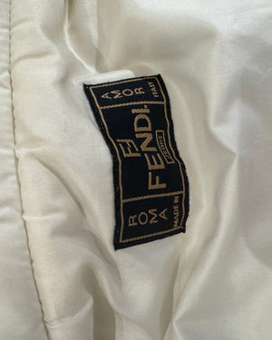 90s by Karl Lagerfeld Cream Velcro Utility Vest