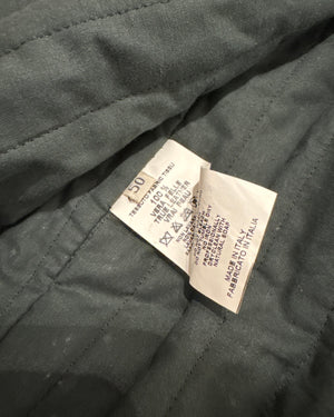 2000s Oiled Cracked Leather Shearling Collar Flight Jacket Sample