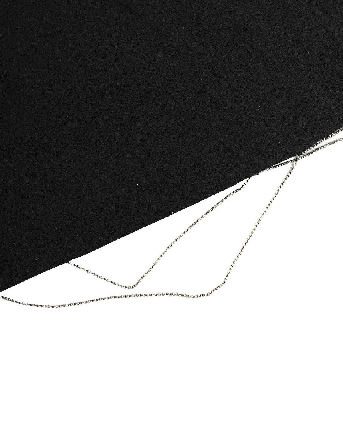 Maison Martin Margiela SS06 Chain Trimmed Black Silk Skirt