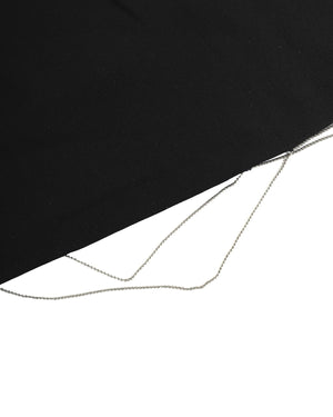 Maison Martin Margiela SS06 Chain Trimmed Black Silk Skirt