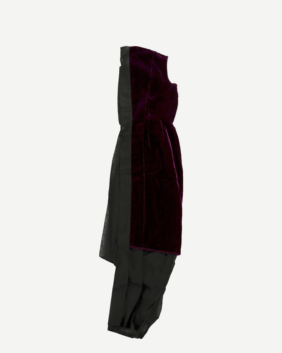 Comme Des Garcons SS99 Half Sheer Velvet Dress