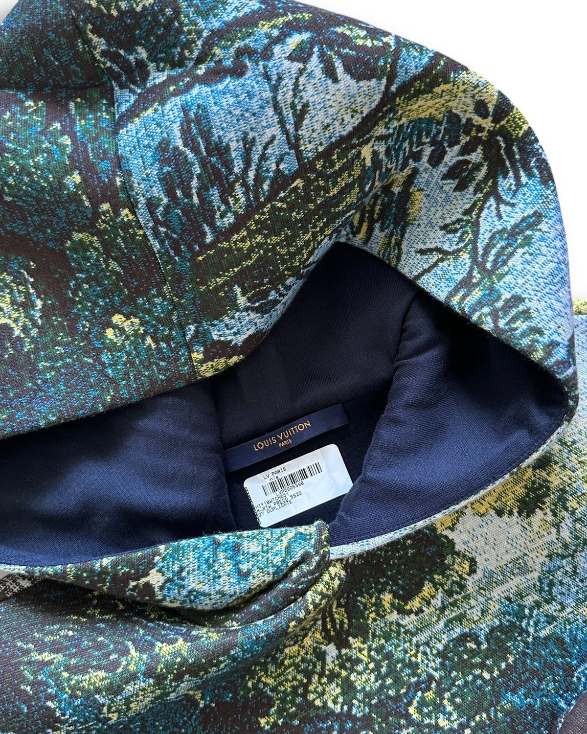 Louis Vuitton Pre SS20 Tapestry Cargo Hoodie Sample
