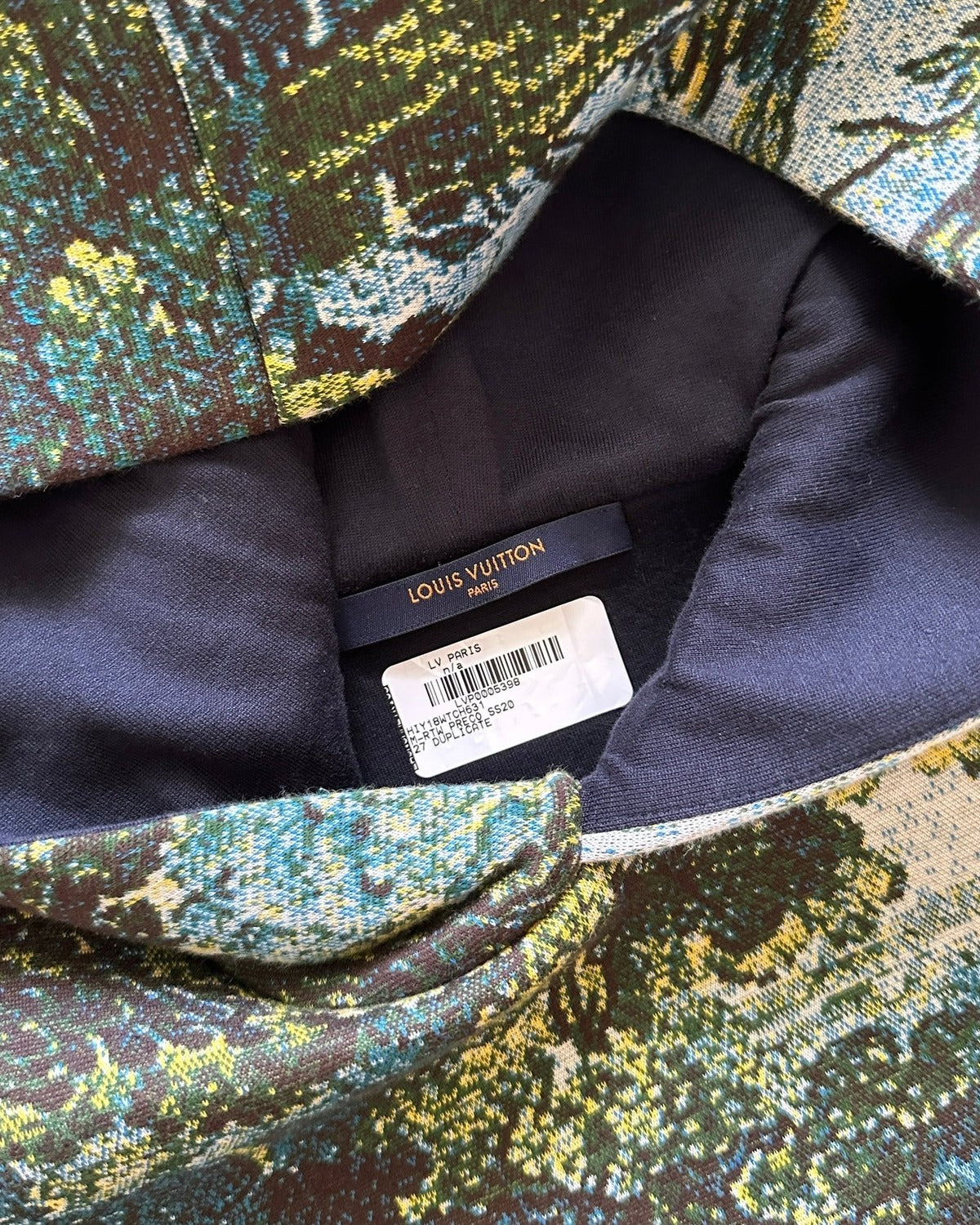 Louis Vuitton Pre SS20 Tapestry Cargo Hoodie Sample
