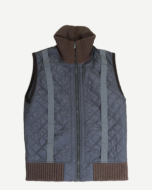 Dolce & Gabbana FW03 Quilted Parachute Strap High Collar Vest