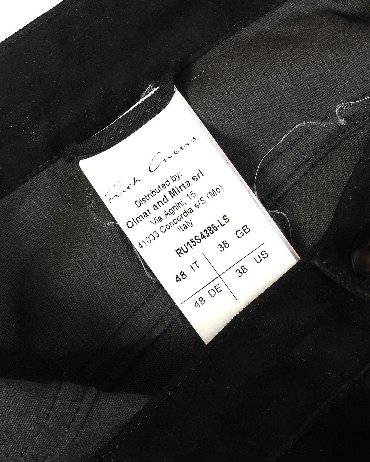 Rick Owens SS15 Black Suede Memphis Pants