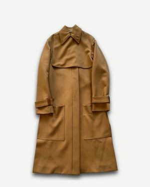 Celine by Phoebe Philo Oversized Suede Storm Flap Trench Coat