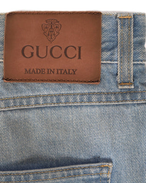 Gucci Bleach Wash Hand Painted 1953 Denim