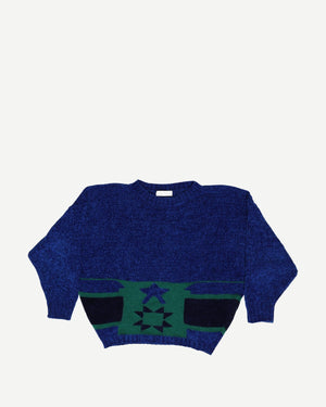 Gianni Versace 80s Geometric Knit Sweater