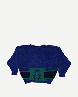 Gianni Versace 80s Geometric Knit Sweater