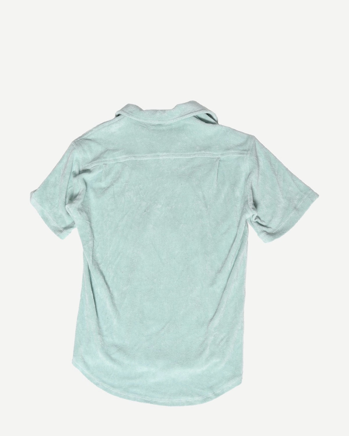 The Elder Statesman Turqouise Towelling Short Sleeve Shirt