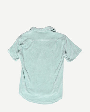 The Elder Statesman Turqouise Towelling Short Sleeve Shirt