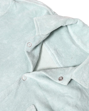 The Elder Statesman Turqouise Towelling Short Sleeve Shirt