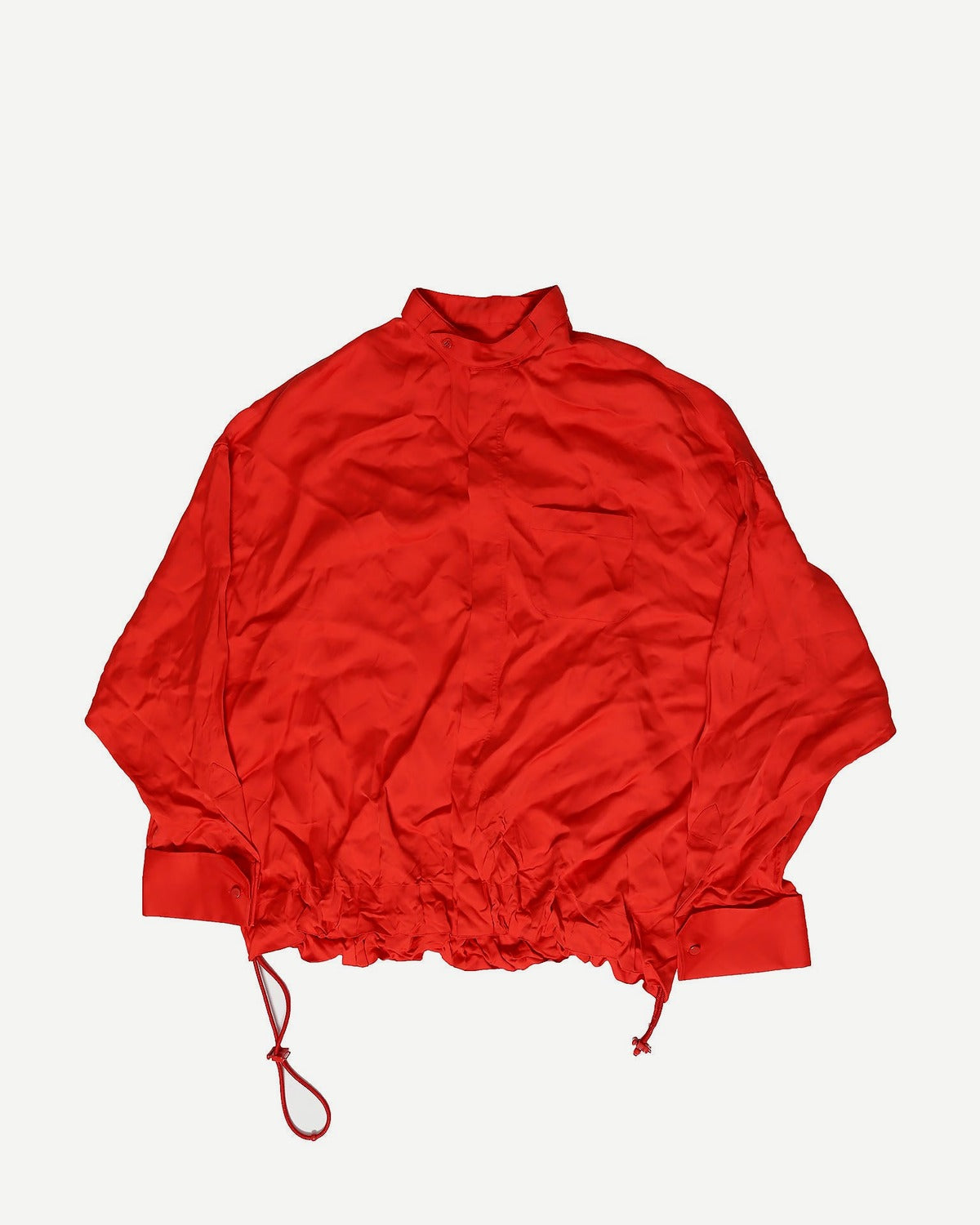Louis Vuitton SS19 Red Viscose Drawstring Jacket