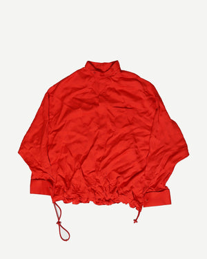 Louis Vuitton SS19 Red Viscose Drawstring Jacket