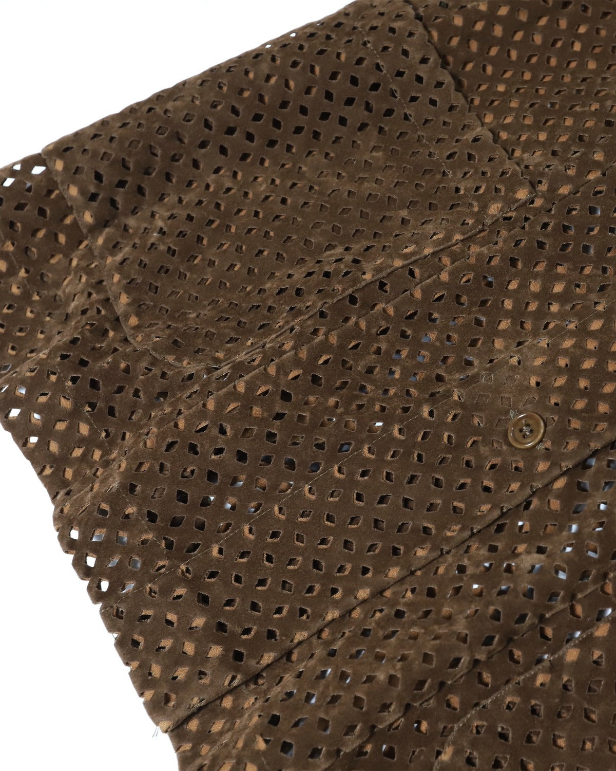 Helmut Lang AW91 Brown Leather Lasercut Dress