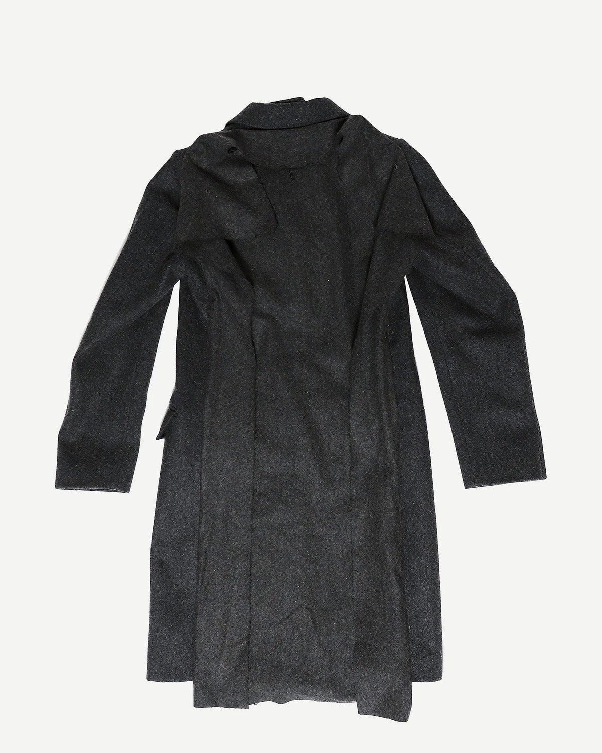 Maison Martin Margiela 90s Miss Deanna Grey Flap Wool Coat