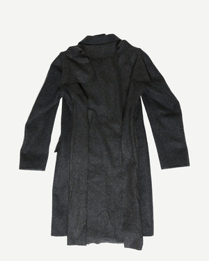 Maison Martin Margiela 90s Miss Deanna Grey Flap Wool Coat