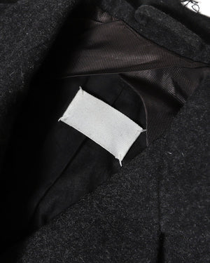 Maison Martin Margiela 90s Miss Deanna Grey Flap Wool Coat