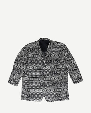 Yohji Yamamoto Black/Grey Patterned Coat