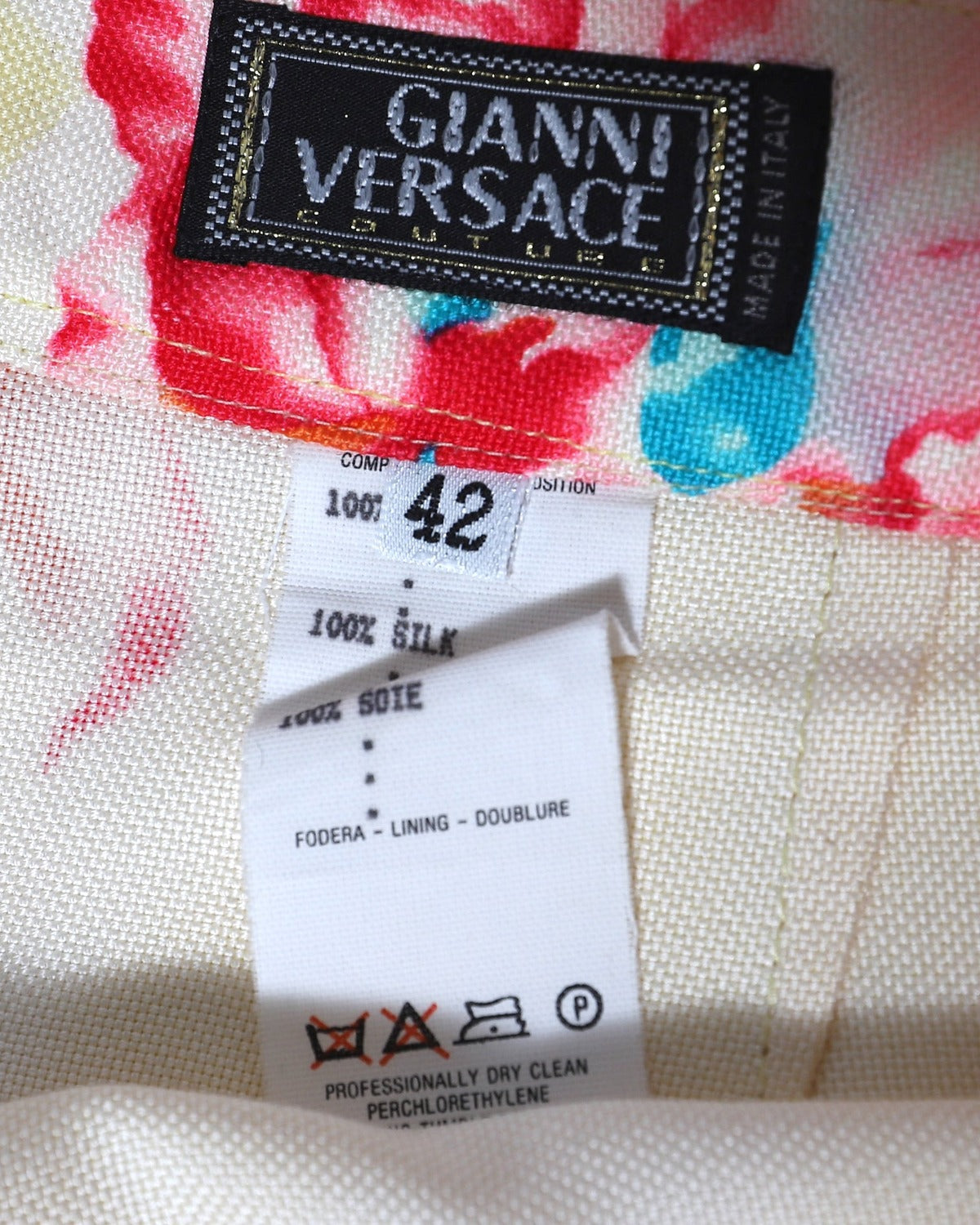 Gianni Versace 90s Flower Print Trousers