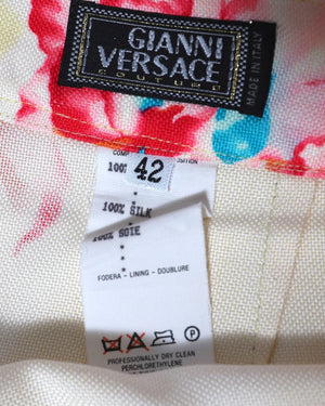 Gianni Versace 90s Flower Print Trousers