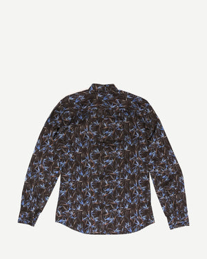 Givenchy SS12 Birds of Paradise Black/Blue Shirt