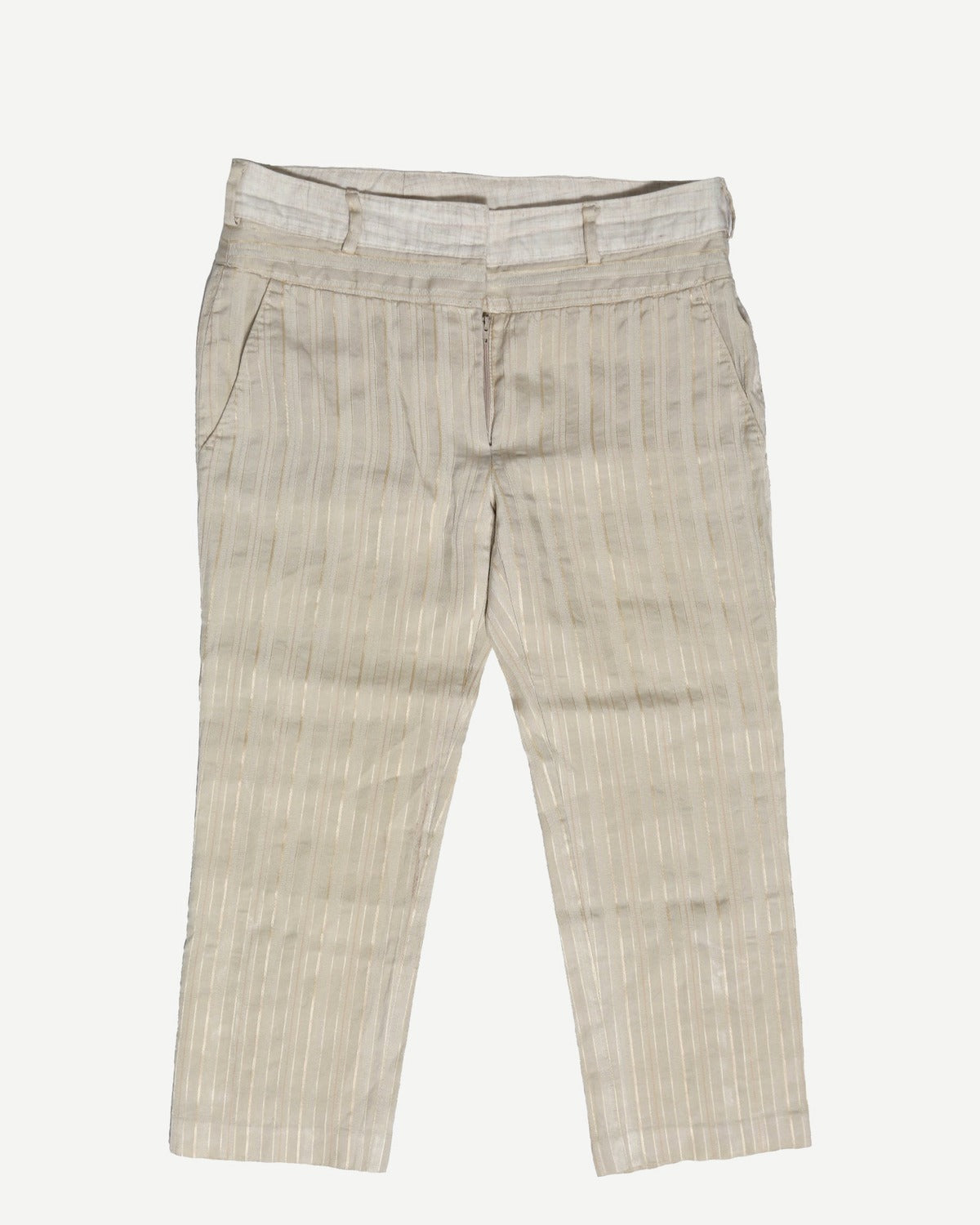Alexander McQueen 90s Double Waistband Striped Pants