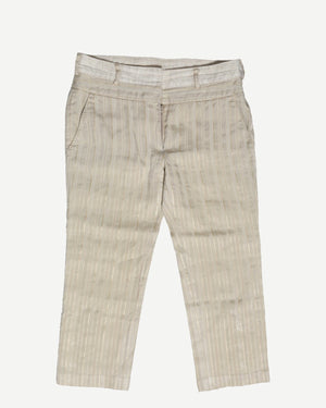 Alexander McQueen 90s Double Waistband Striped Pants