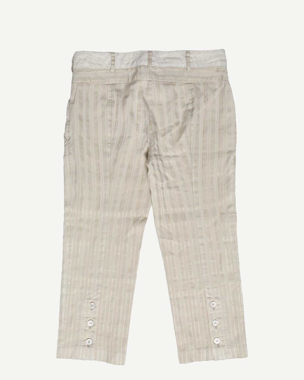 Alexander McQueen 90s Double Waistband Striped Pants