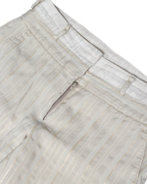 Alexander McQueen 90s Double Waistband Striped Pants